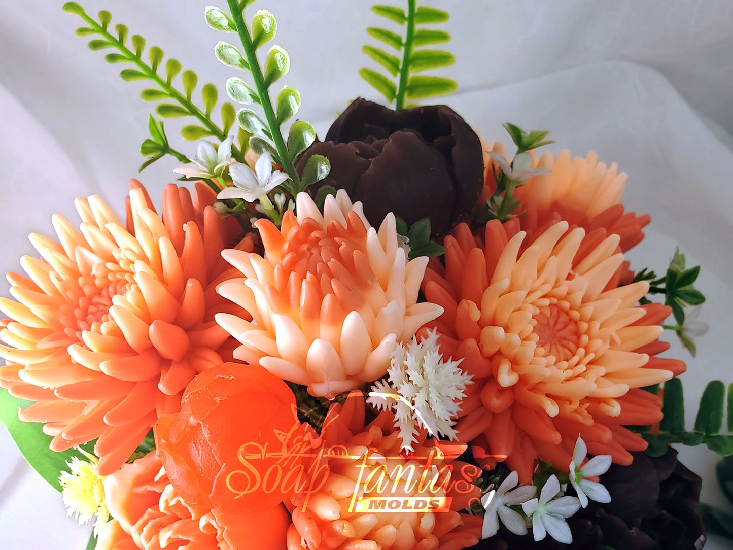 Chrysanthemum needle bud silicone mold for soap making