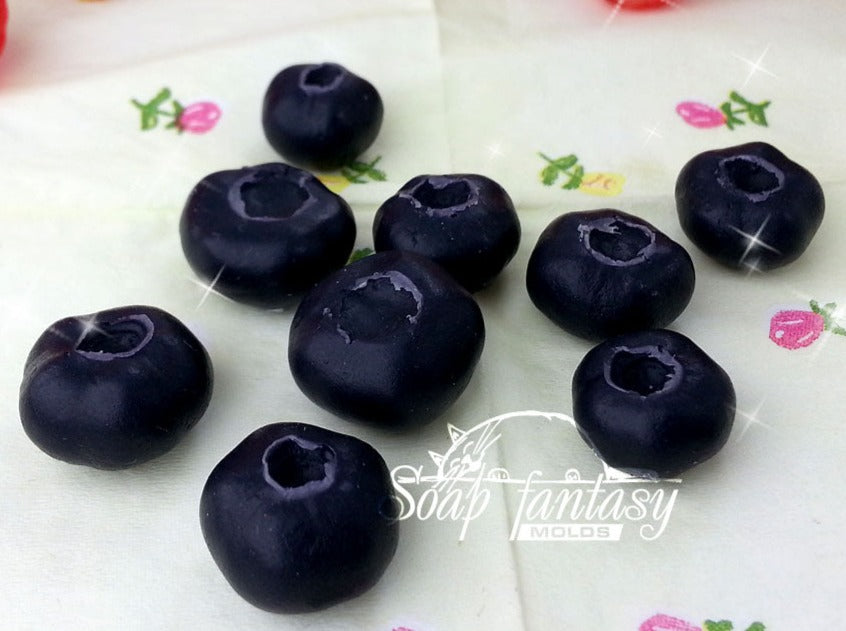 Blueberries silicone mold (mould) for soap making and candle making