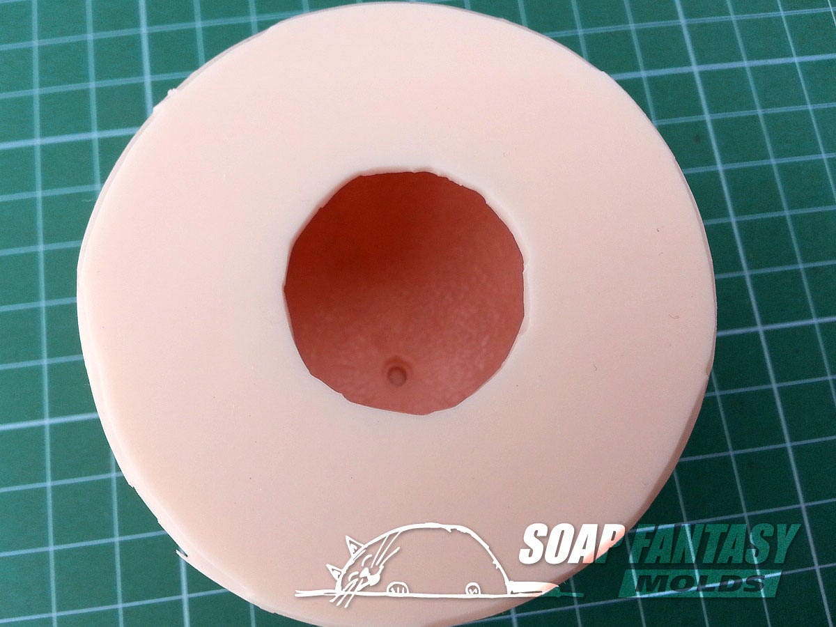 Tangerine (medium size) tangerine silicone mold for soap making