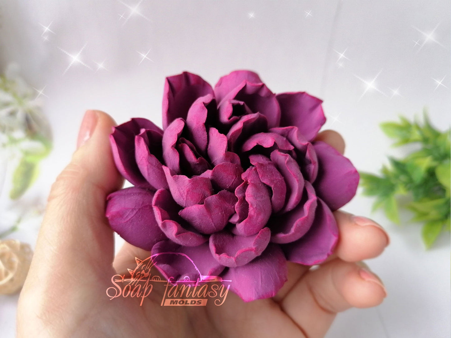 Luxurious peony Big flower silicone mold for soap making