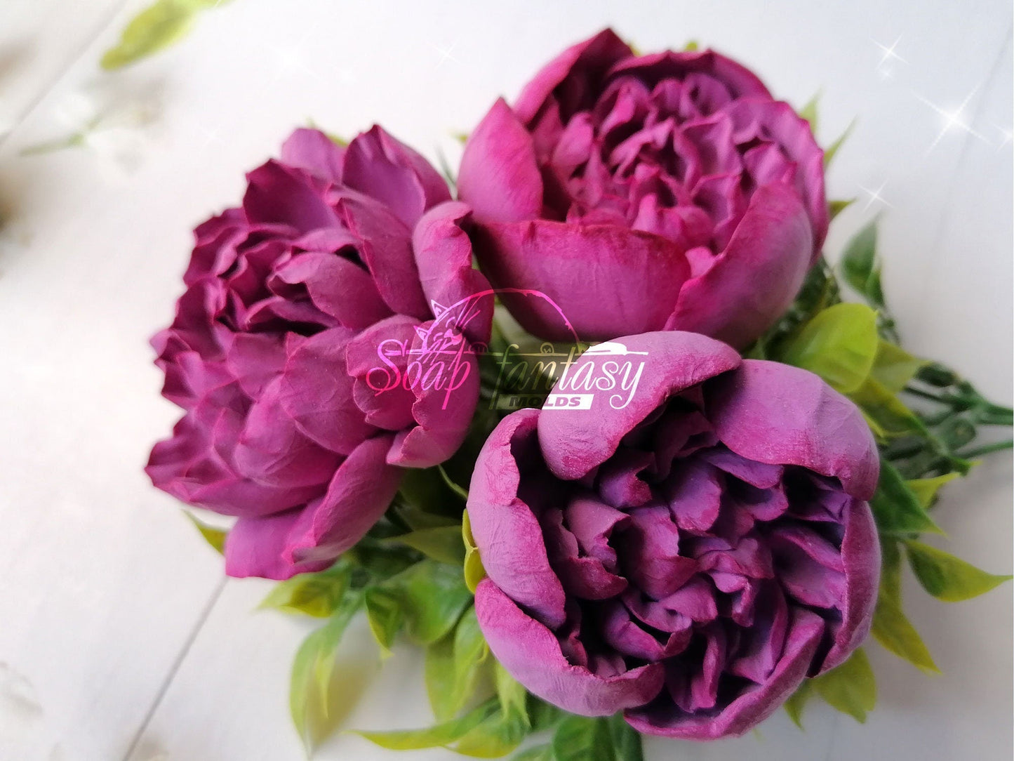 Luxurious peony small flower silicone mold for soap making