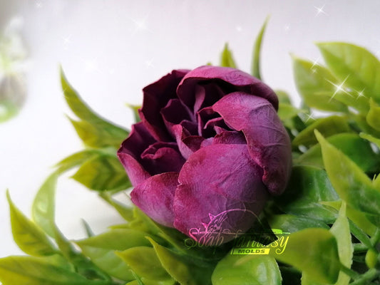 Luxurious peony half opened bud Silicone Soap Mold - for soap making, Craft & Hobby