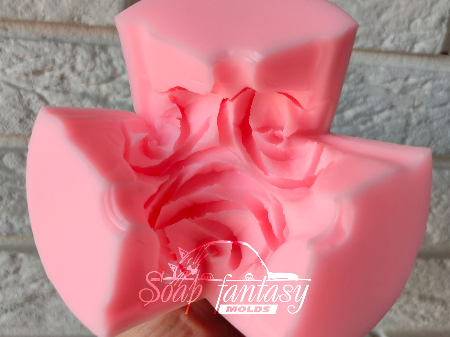 Rose triplet silicone mold for soap making