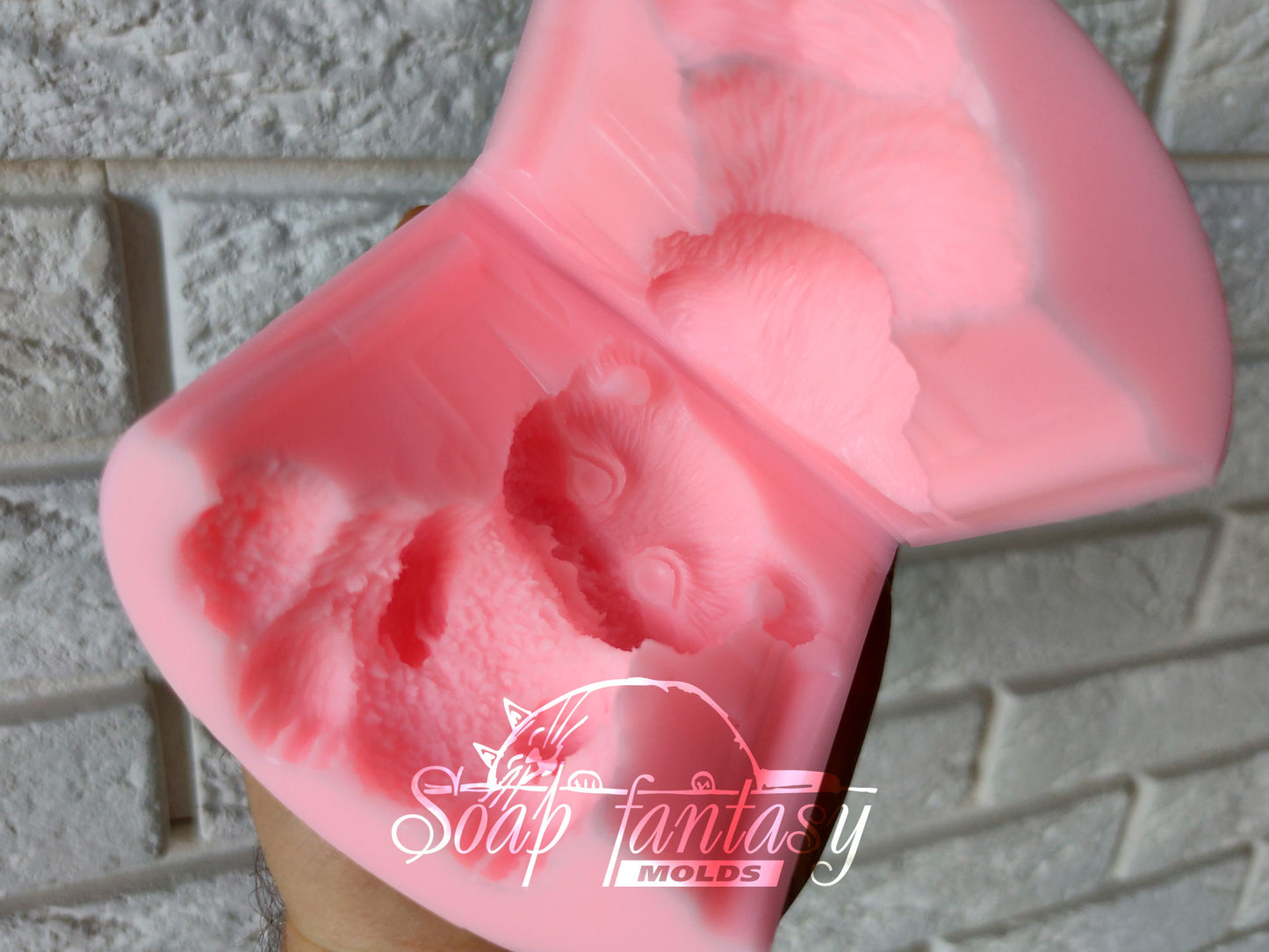 Mischievous kitten silicone mold for soap making