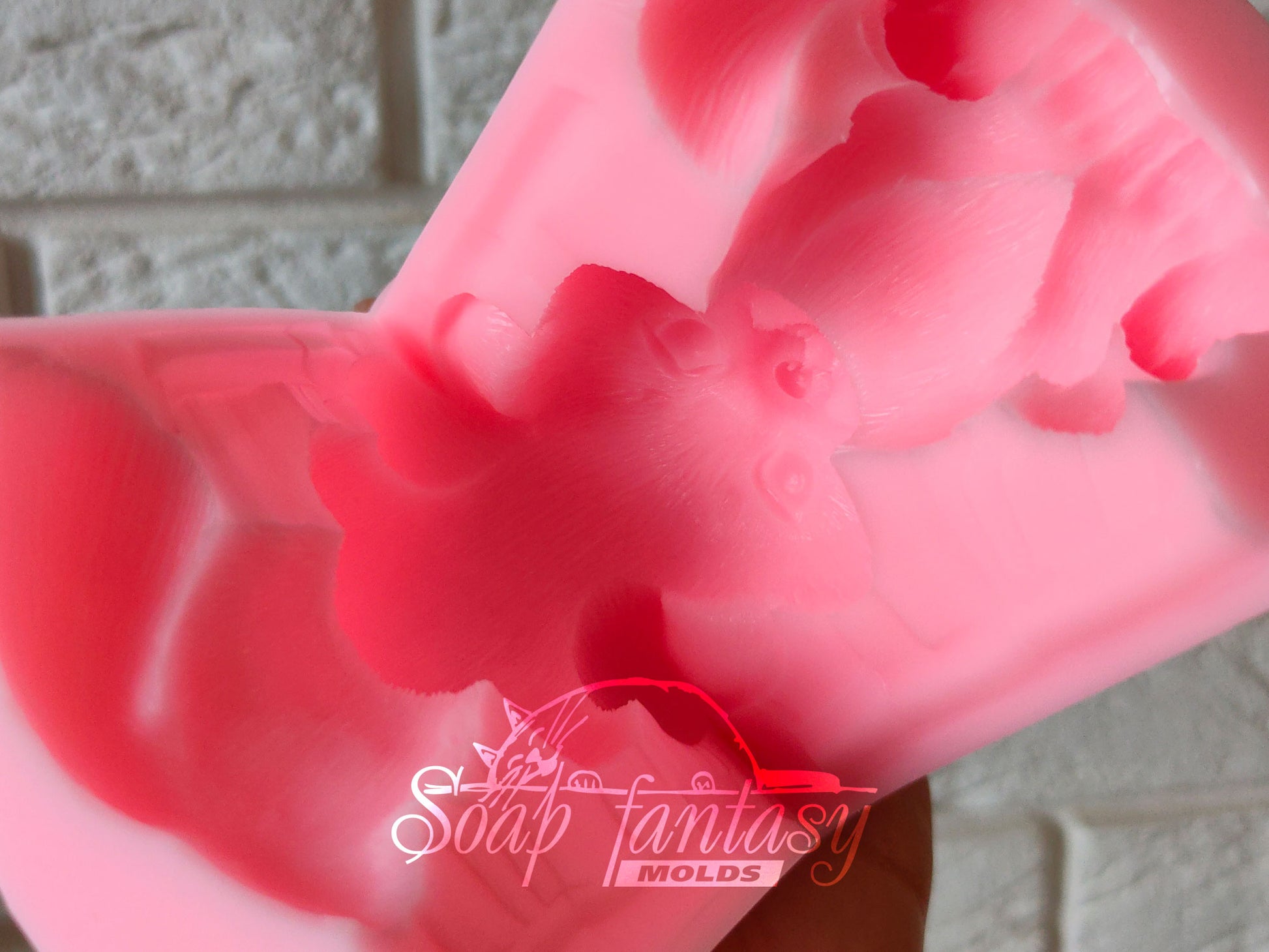 Baby fox silicone mold (mould) for soap making and candle making