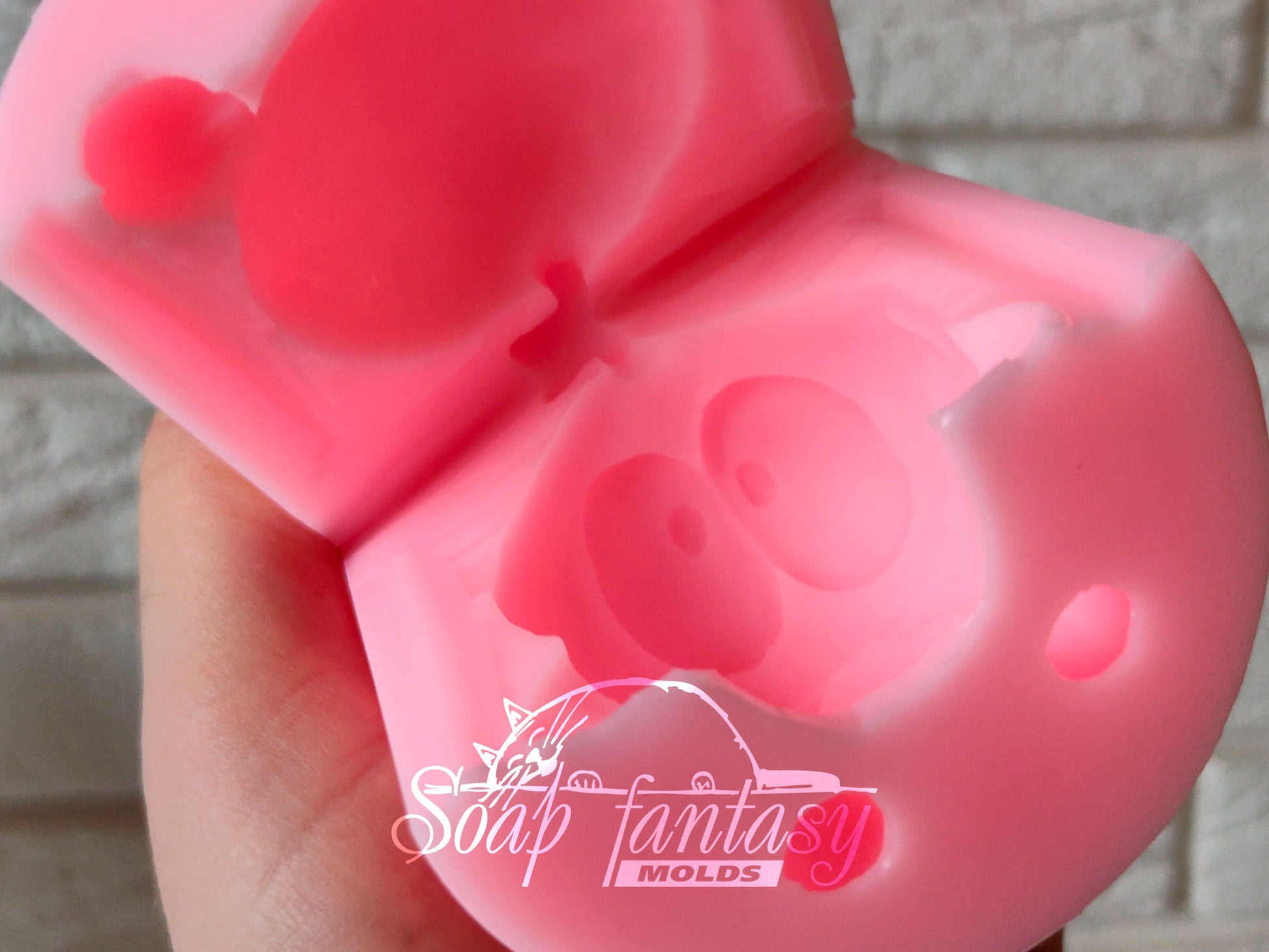 Om nom silicone mold (mould) for soap making and candle making