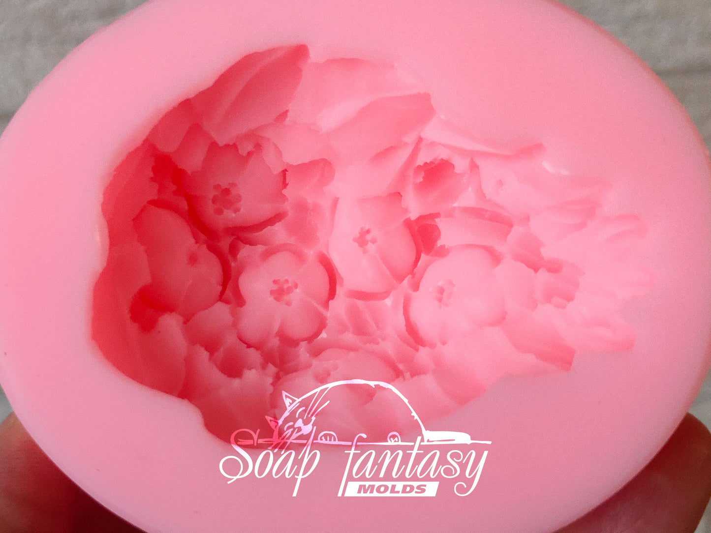 Blossom apple twig silicone mold for soap making