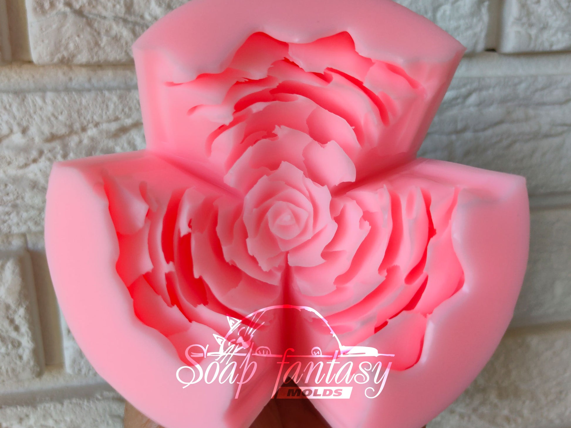 Camellia flower silicone mold (mould) for soap making and candle making