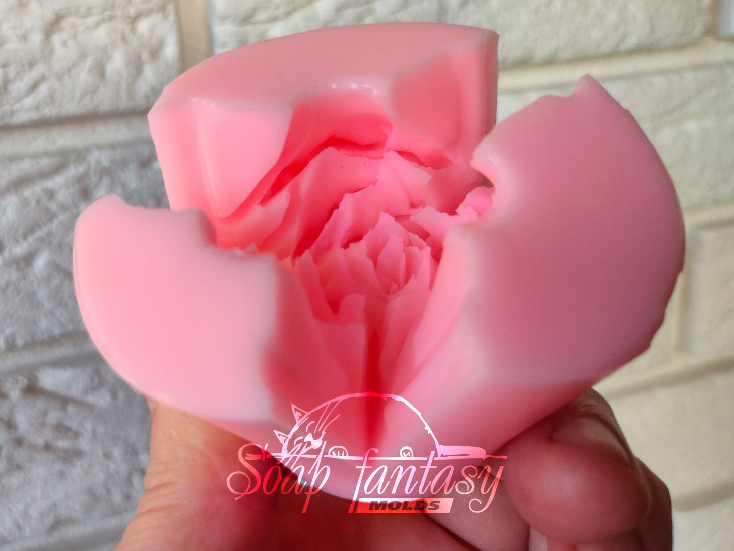 Carnation flower silicone mold (mould) for soap making and candle making