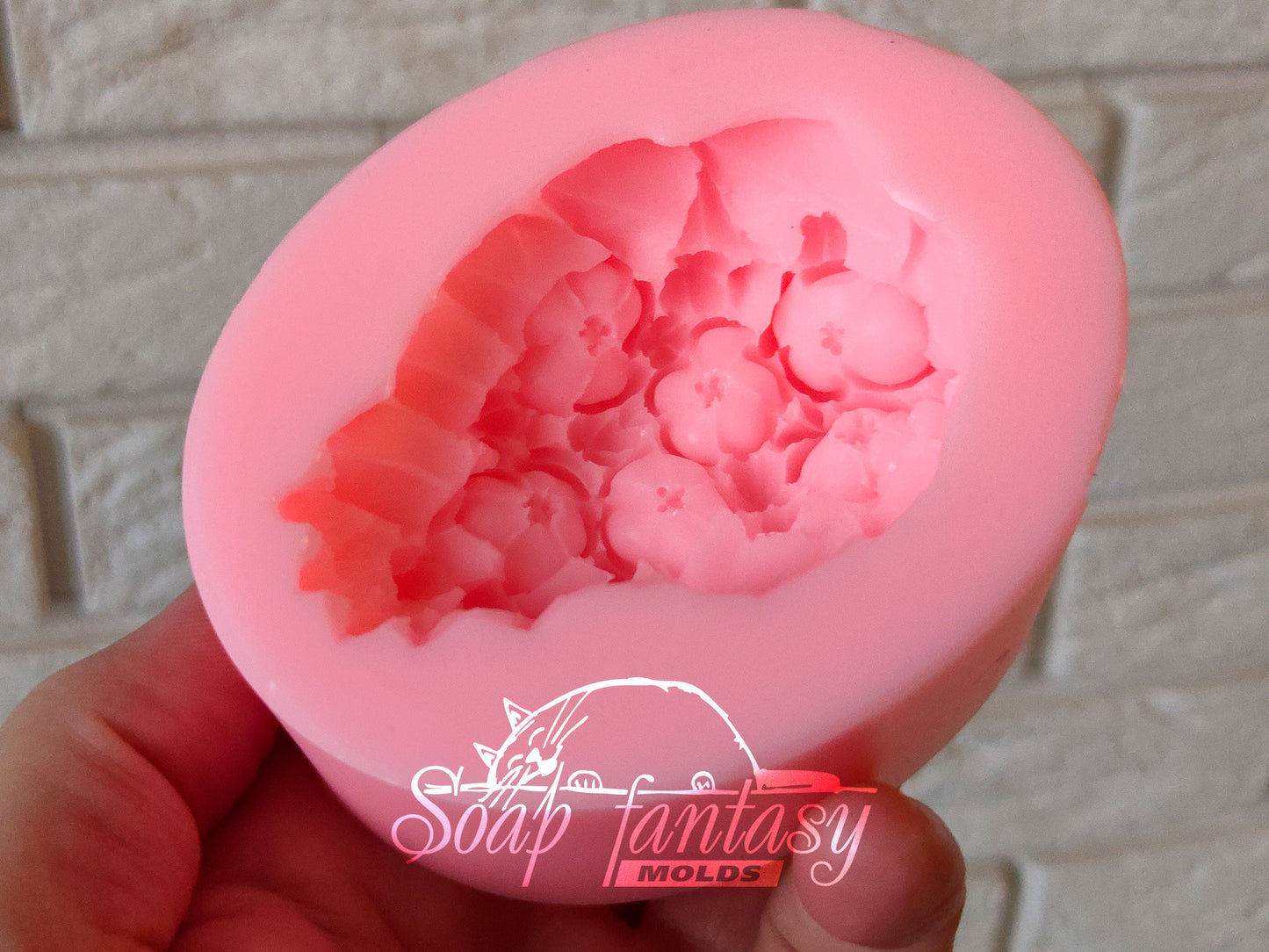 Blossom apple twig silicone mold for soap making