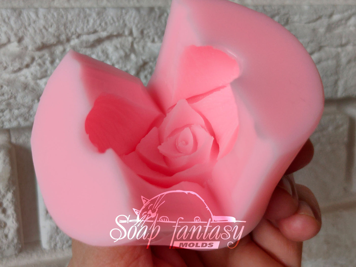 Small rosebud "Symphony" silicone mold for soap making