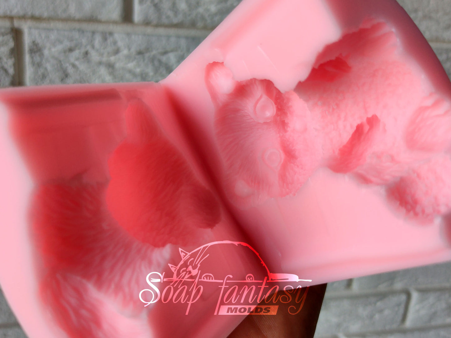 Mischievous kitten silicone mold for soap making