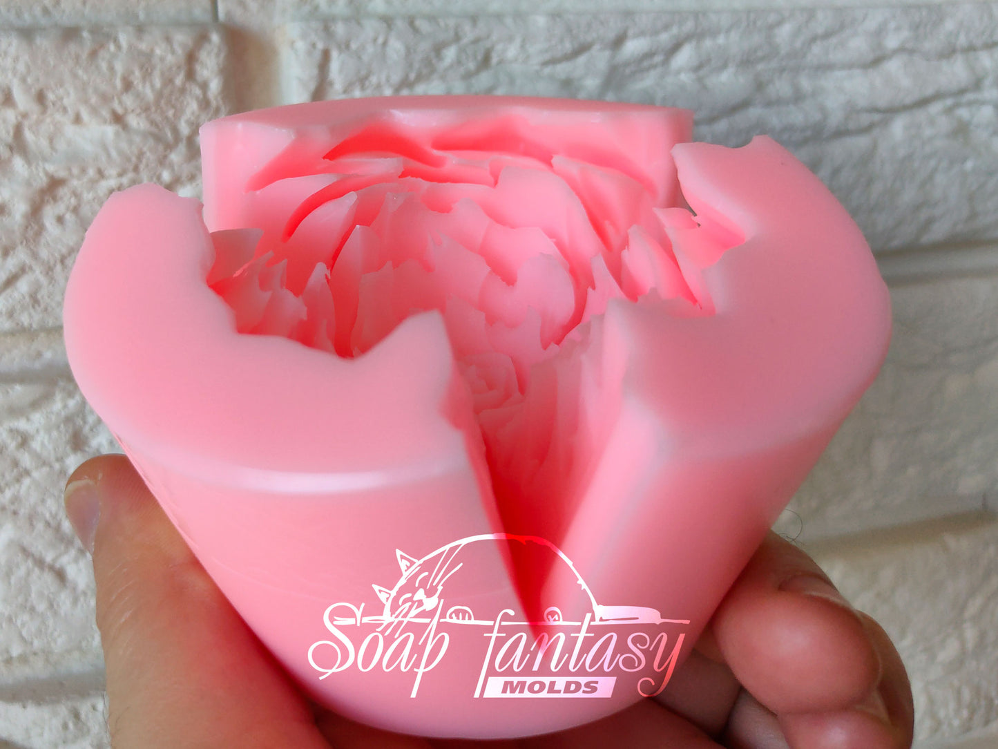 Camellia flower silicone mold (mould) for soap making and candle making