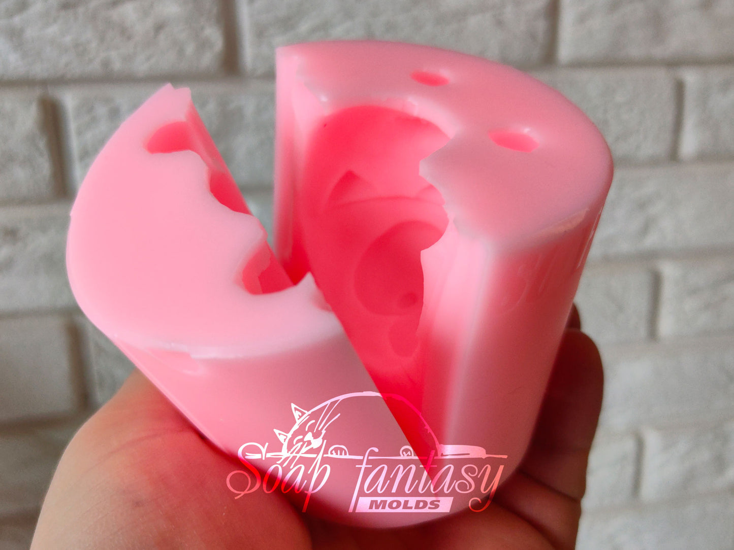 Om nom silicone mold (mould) for soap making and candle making