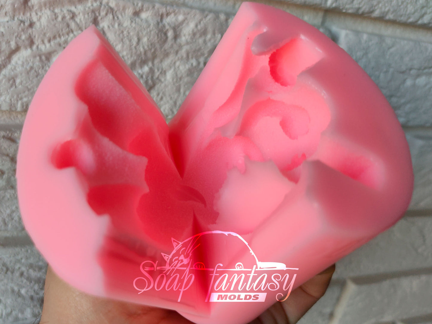 Bunny Pooh silicone mold (mould) for soap making and candle making