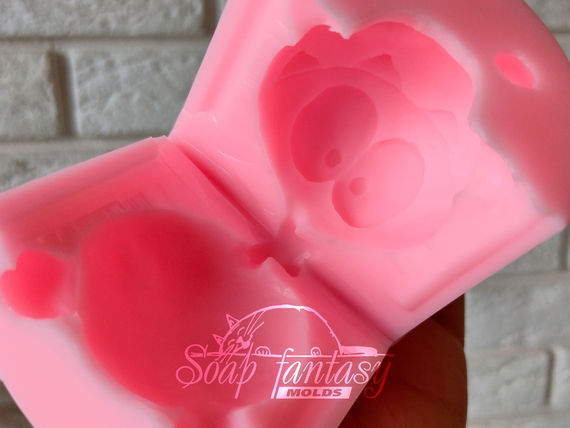 Om nom silicone mold (mould) for soap making and candle making