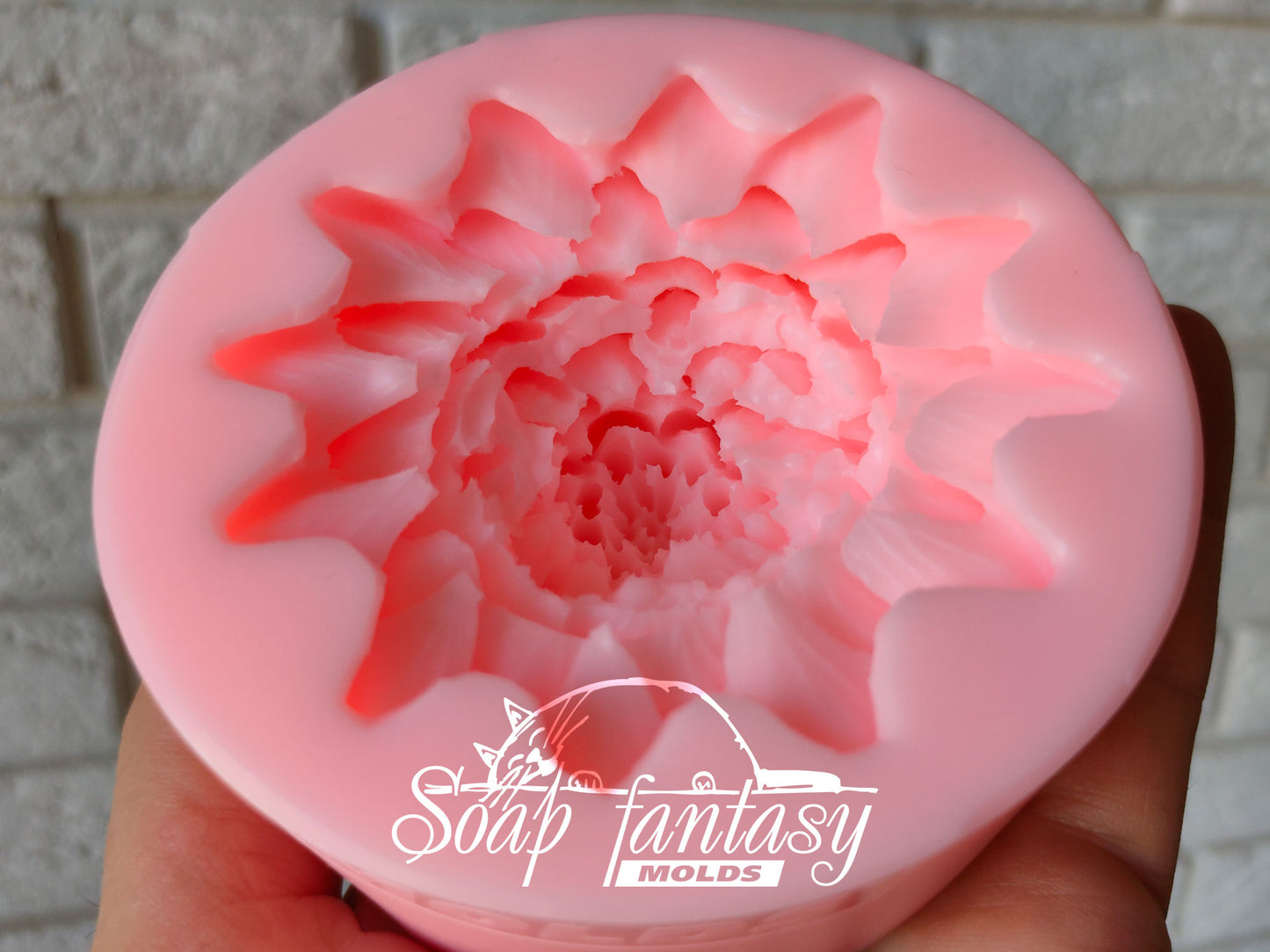 Dahlia flower silicone mold for soap making