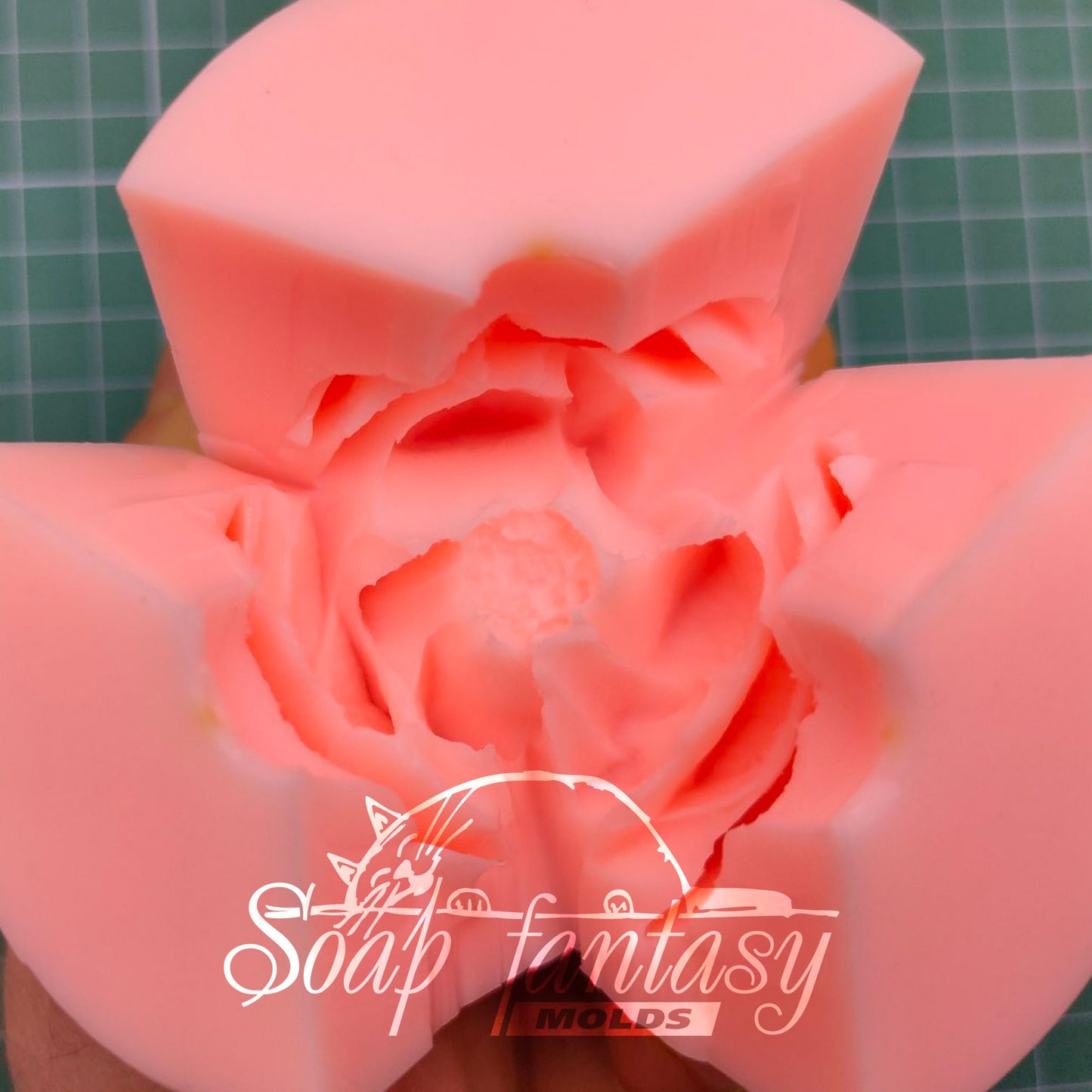 Hellebore flower silicone mold for soap making
