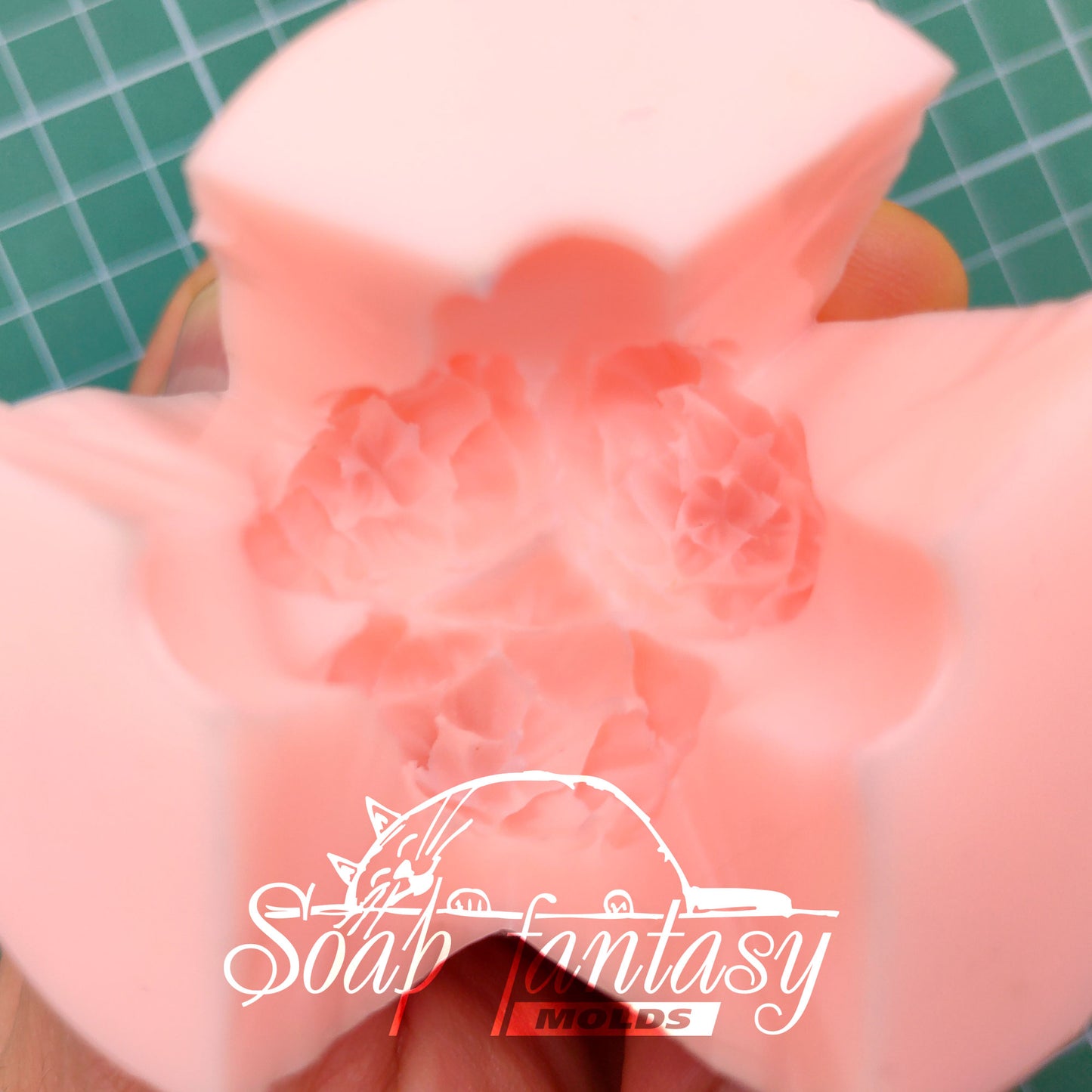 Cedar cone triple silicone mold for soap making