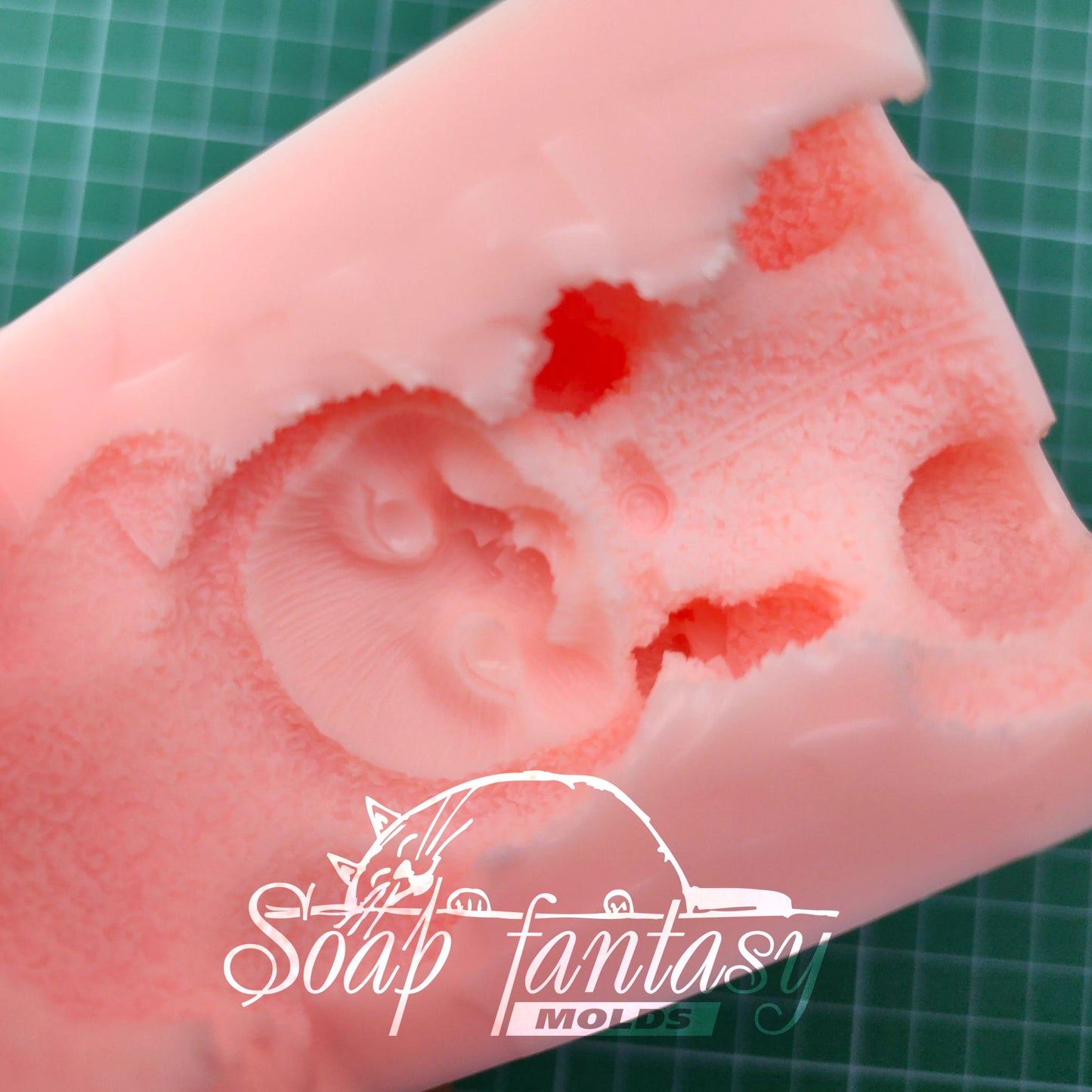 Tiger Cub in blue pajamas silicone mold for soap making