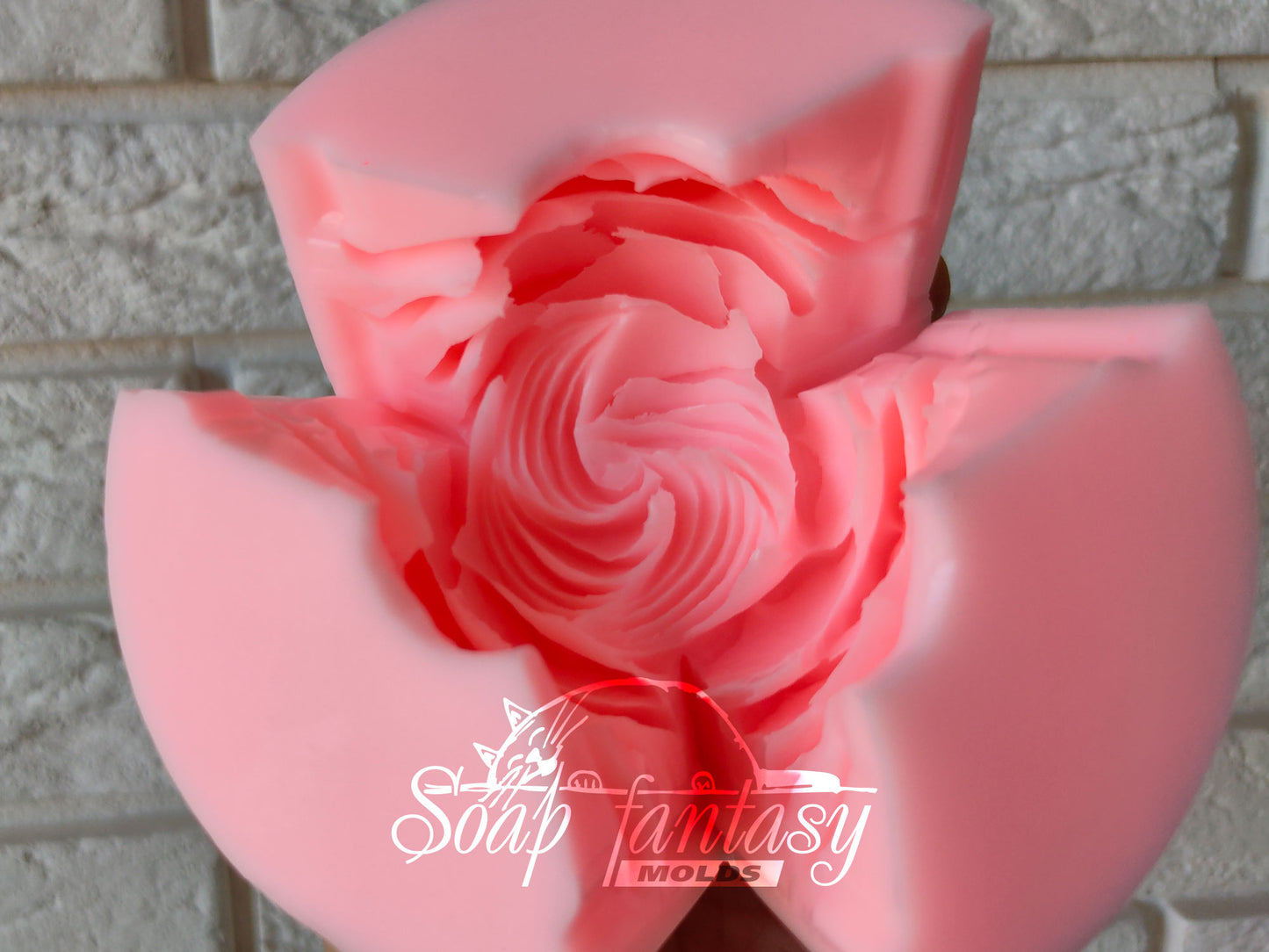 Big rose "Primadonna" flower silicone mold (mould) for soap making and candle making