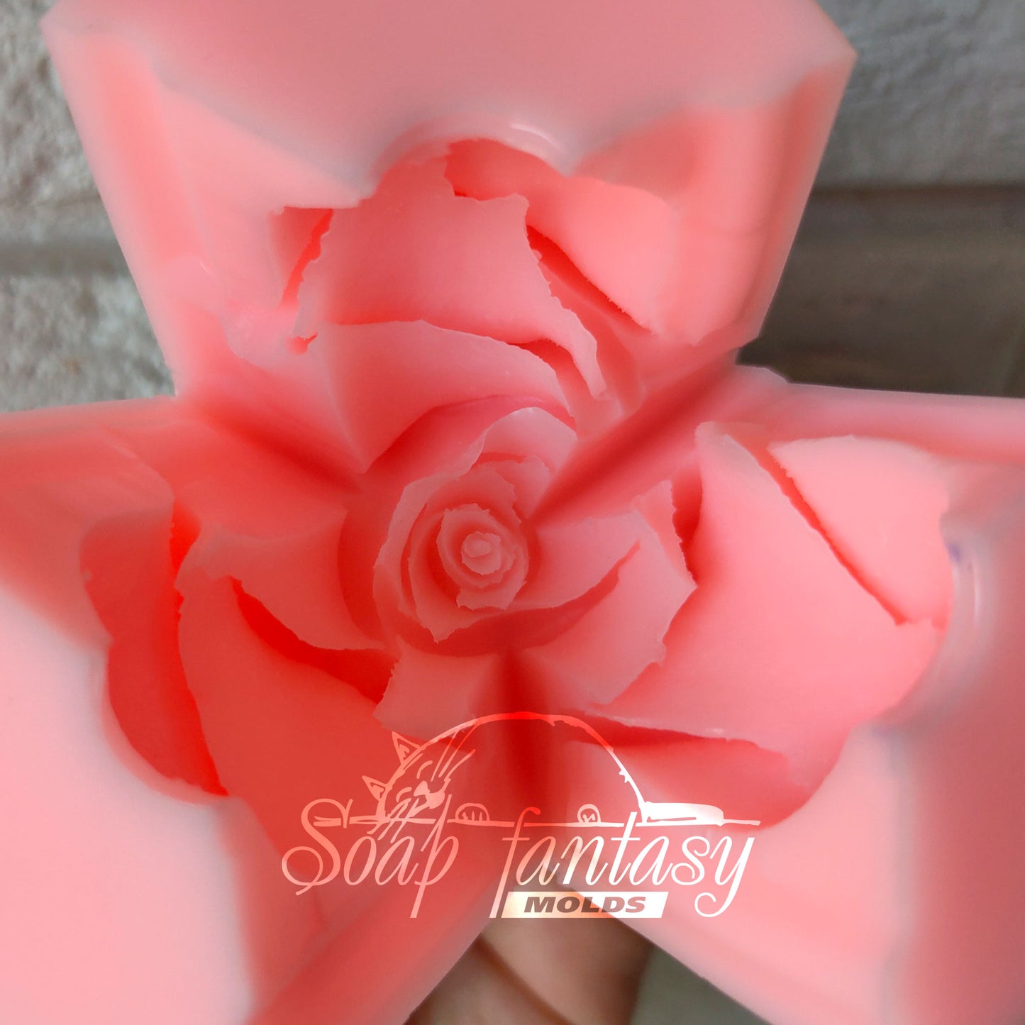 Rose "Sapphire" silicone mold for soap making