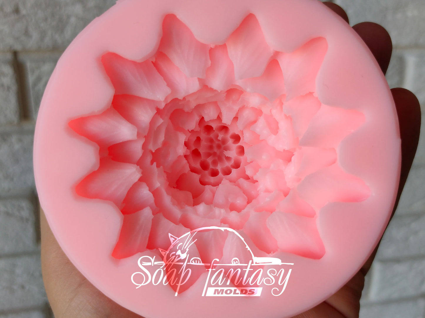 Dahlia flower silicone mold for soap making