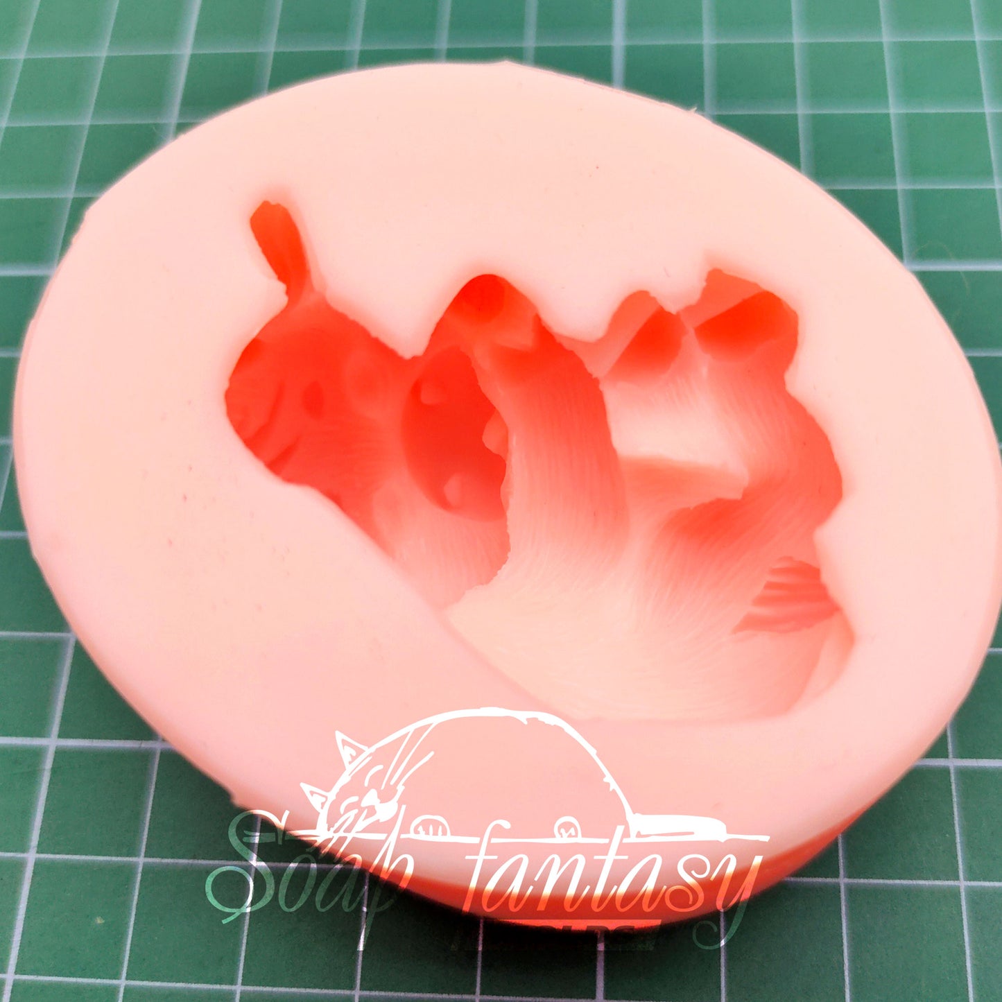 MooMoo slepping baby bulls silicone mold for soap making