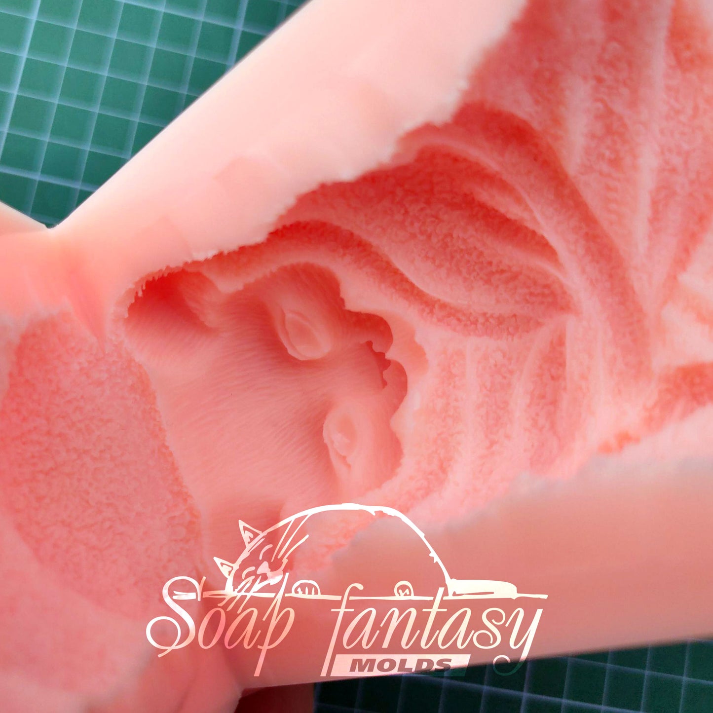 Tiger Cub in a towel silicone mold for soap making