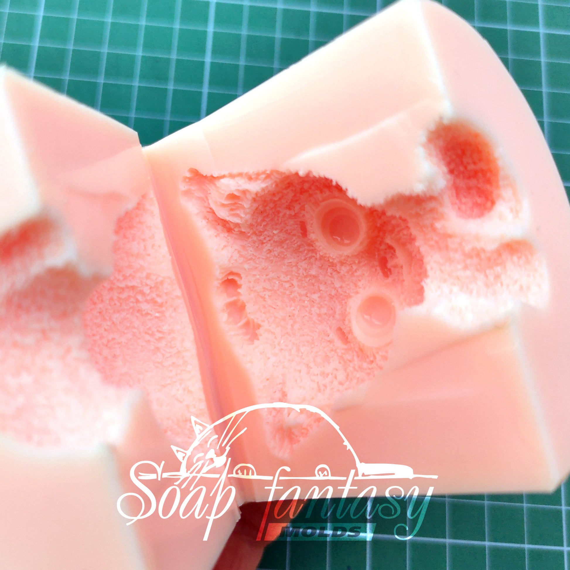 Little Nimble kitten silicone mold (mould) for soap making and candle making.