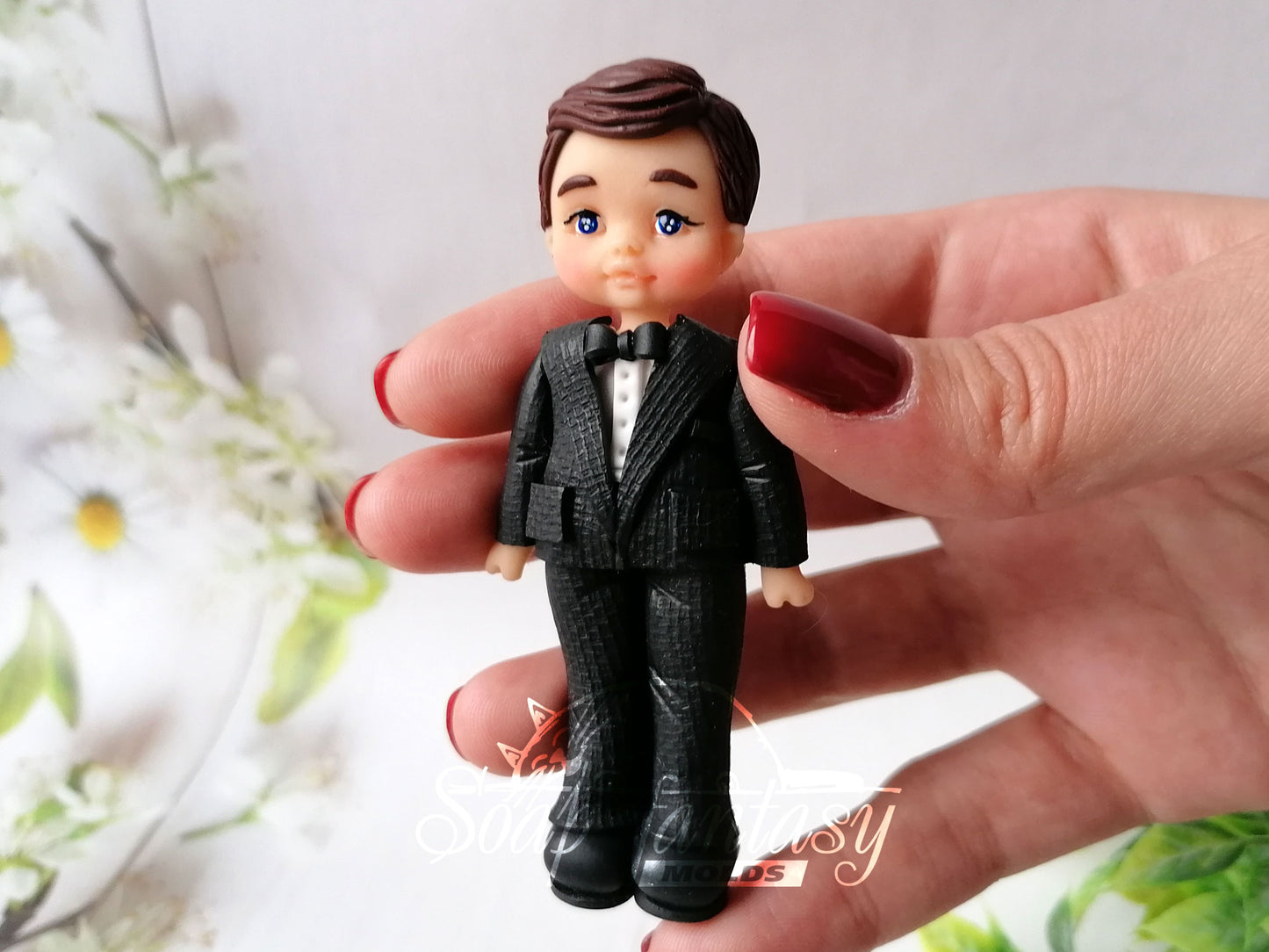 Groom silicone mold for soap making