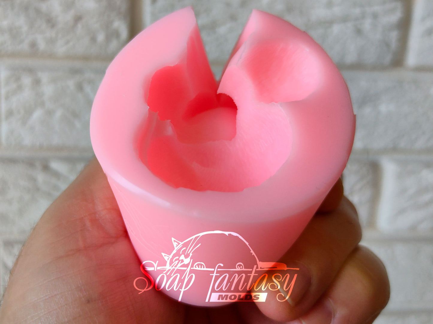 Sleeping little mouse silicone mold for soap making