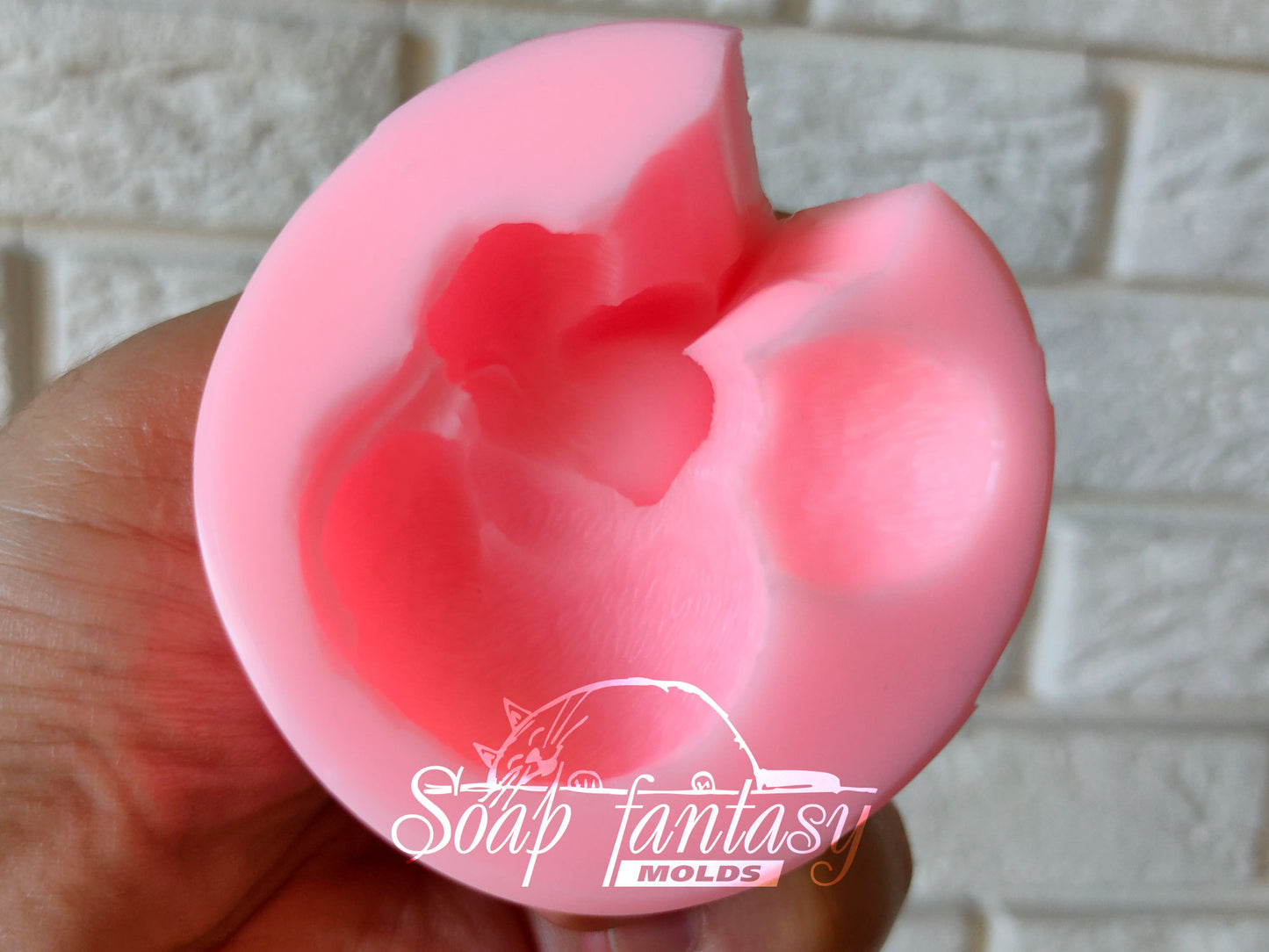 Sleeping little mouse silicone mold for soap making
