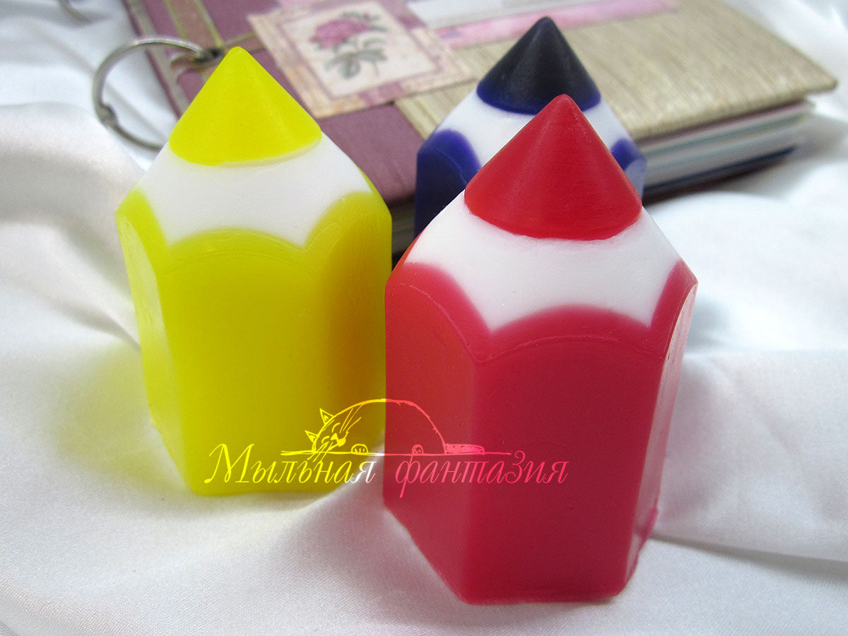 Pencil silicone mold for soap making
