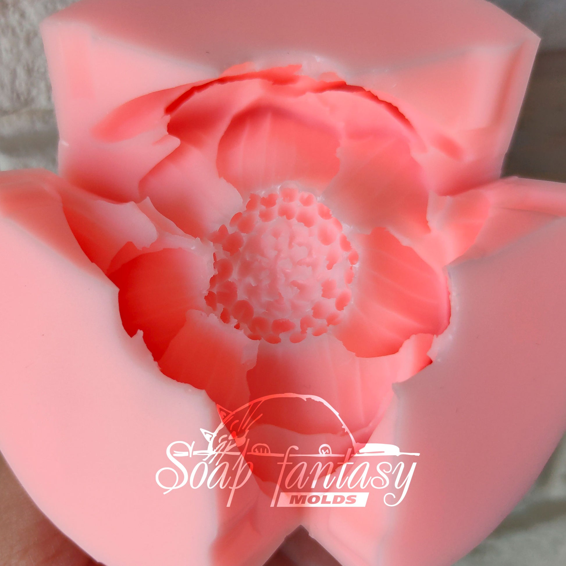 Anemone medium silicone mold (mould) for soap making and candle making