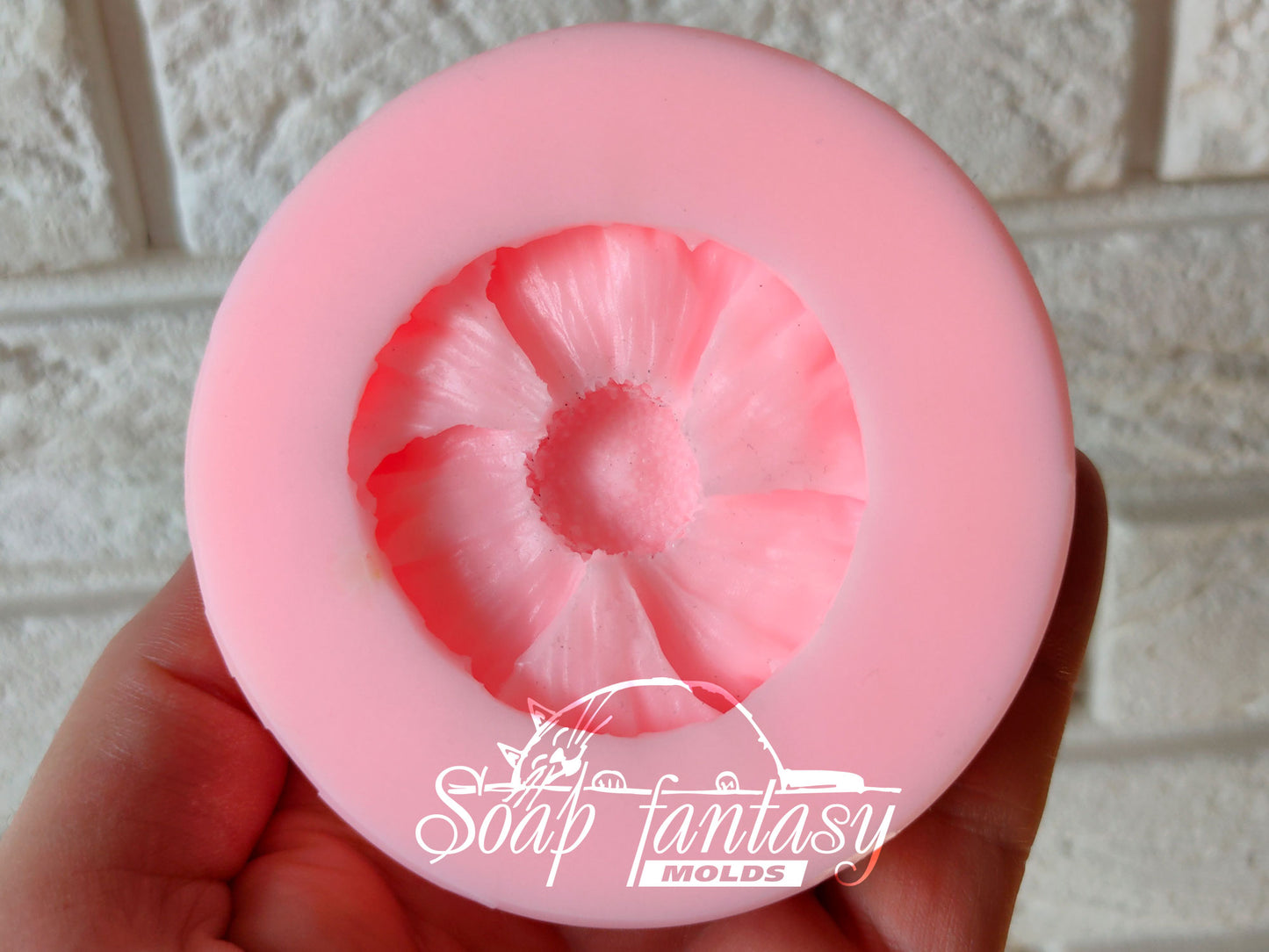 Anemone (very simple) silicone mold (mould) for soap making and candle making