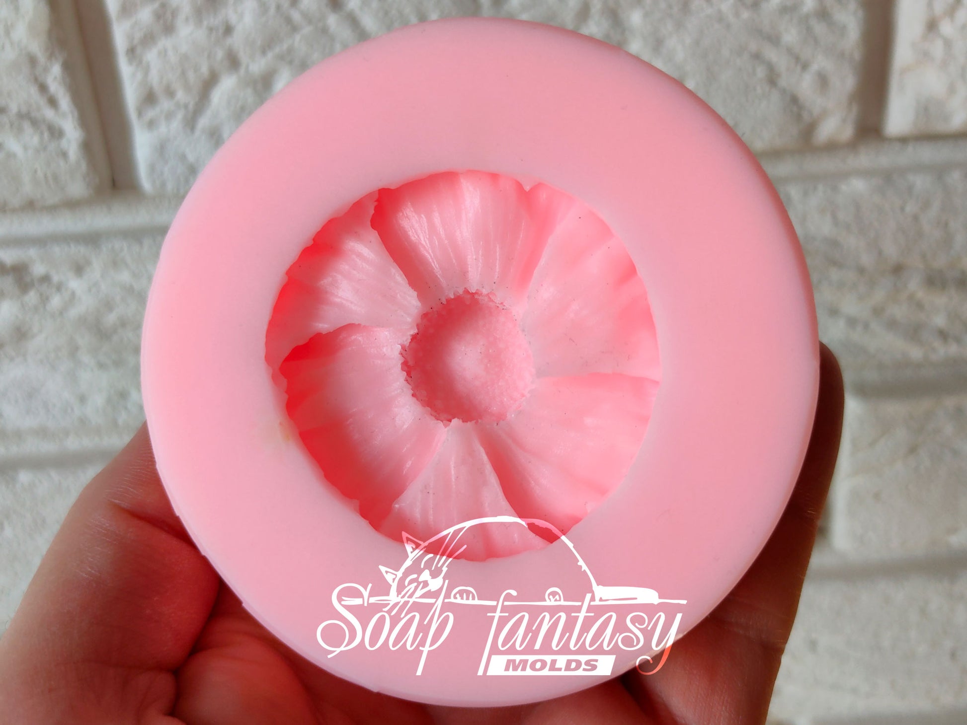 Anemone (very simple) silicone mold (mould) for soap making and candle making