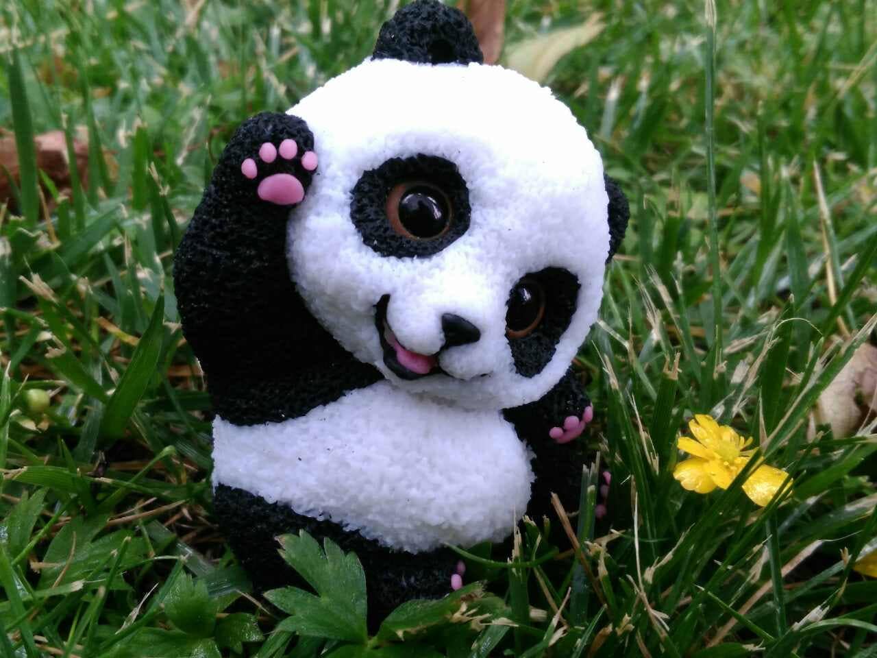 Panda bear silicone mold for soap making