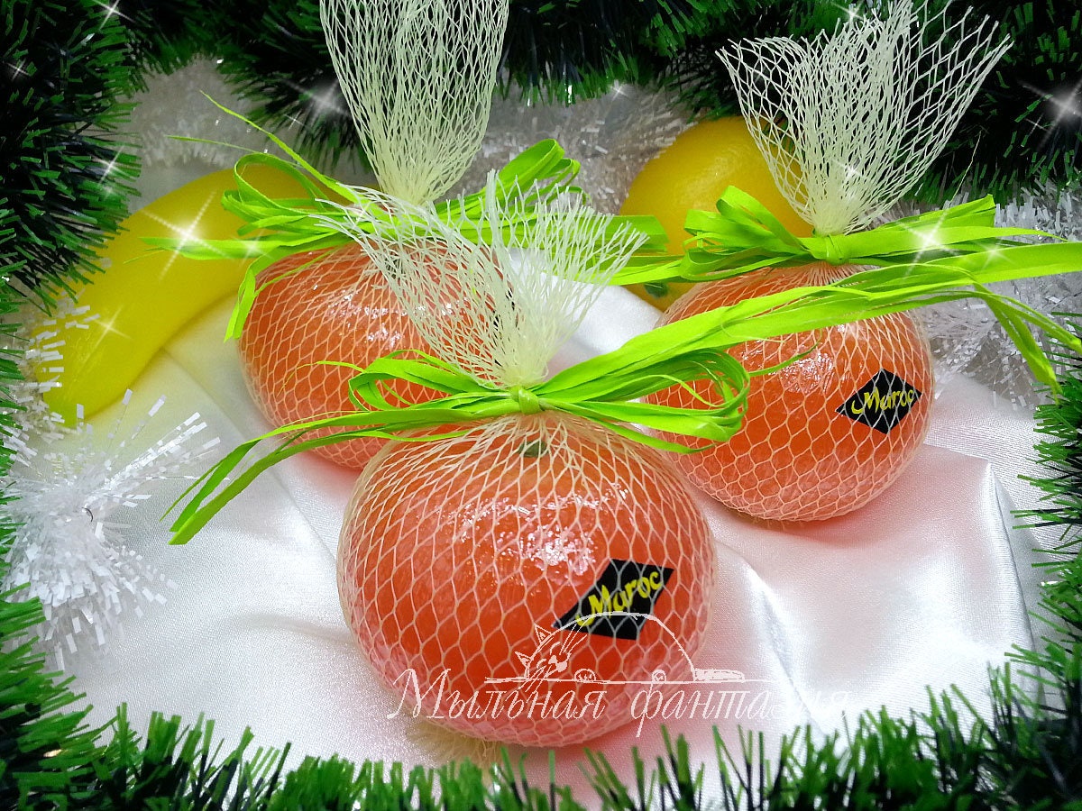 Tangerine silicone mold for soap making