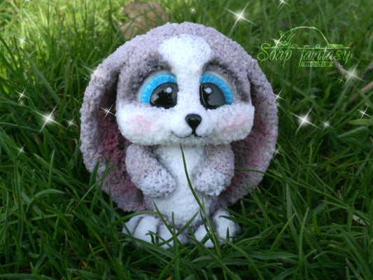 Bunny (rabbit) silicone mold (mould) for soap making and candle making