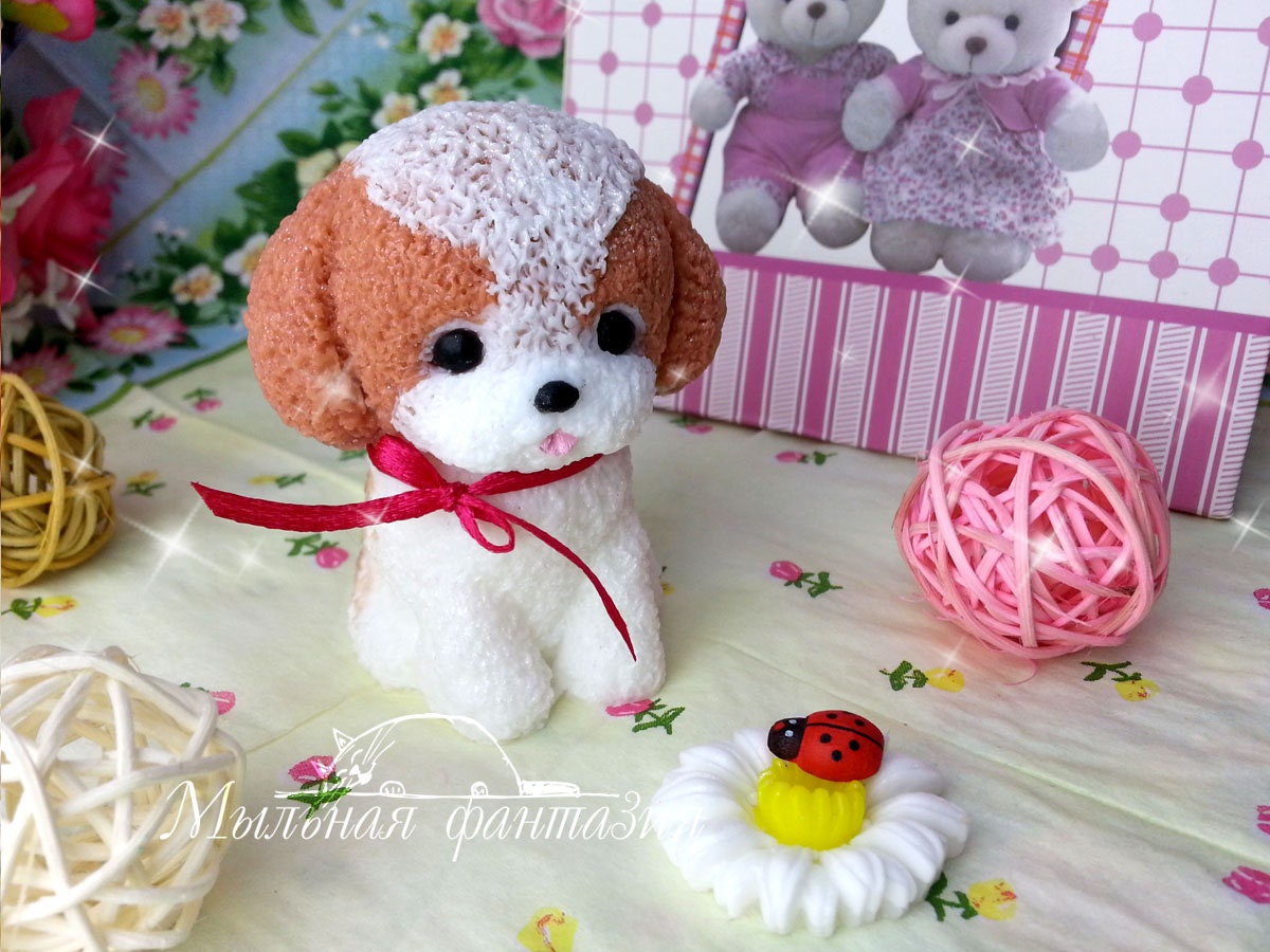 Puppy silicone mold for soap making
