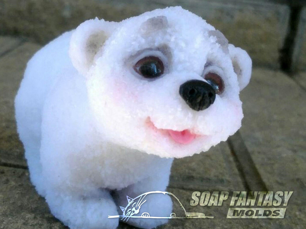 Bear "Umka" silicone mold (mould) for soap making and candle making