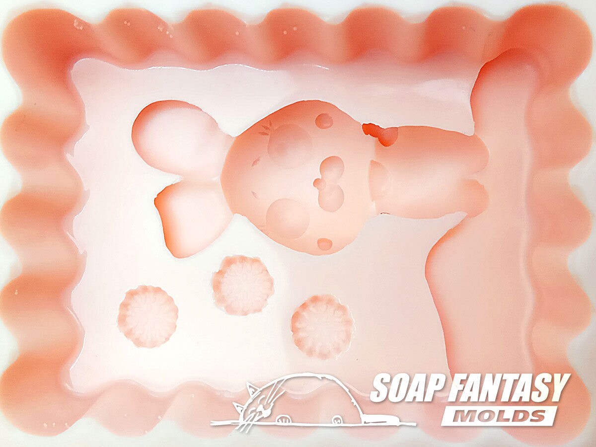 Winter Bunny silicone mold for soap making