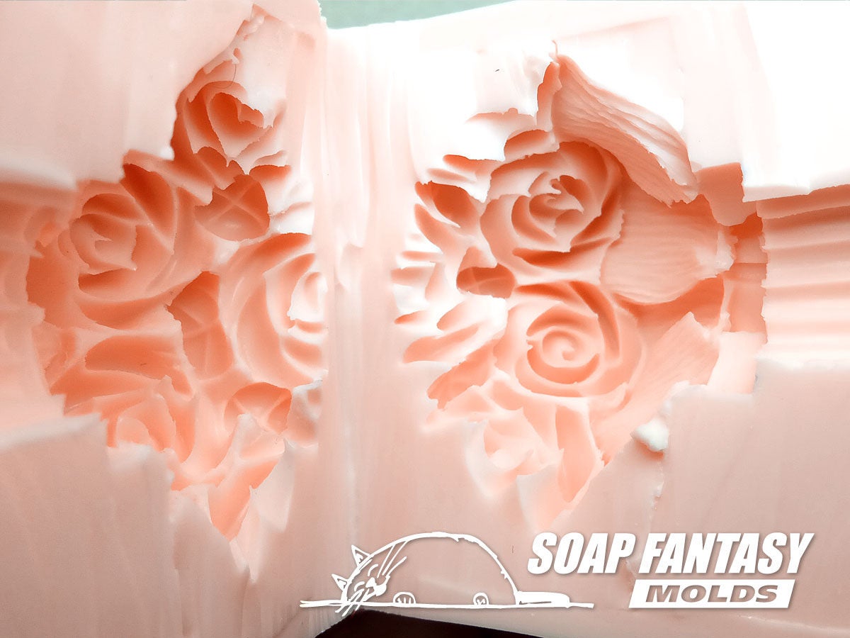 Roses bouquet silicone mold for soap making