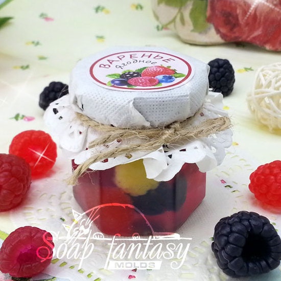 Jam jar (Medium straight) silicone mold for soap making