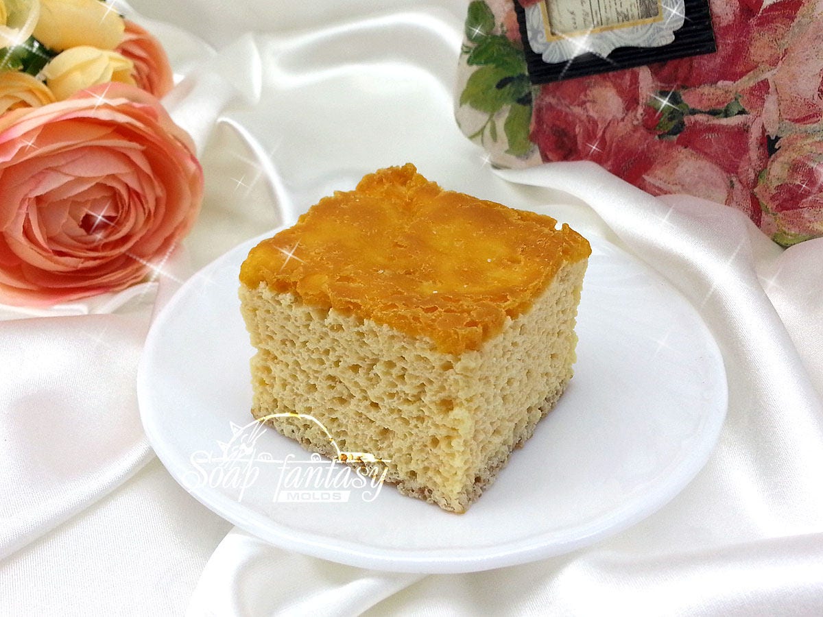 Cake (square) silicone mold (mould) for soap making and candle making