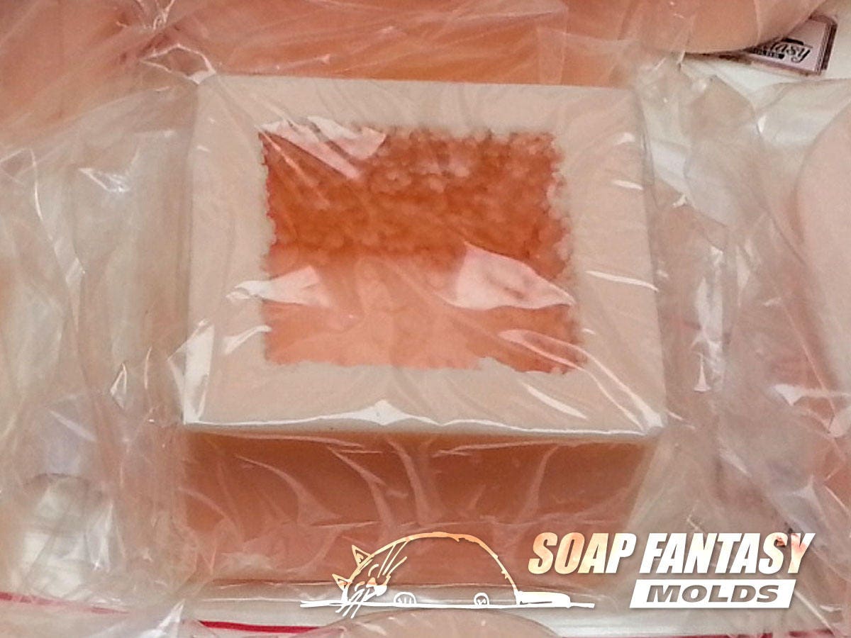 Cake (square) silicone mold (mould) for soap making and candle making