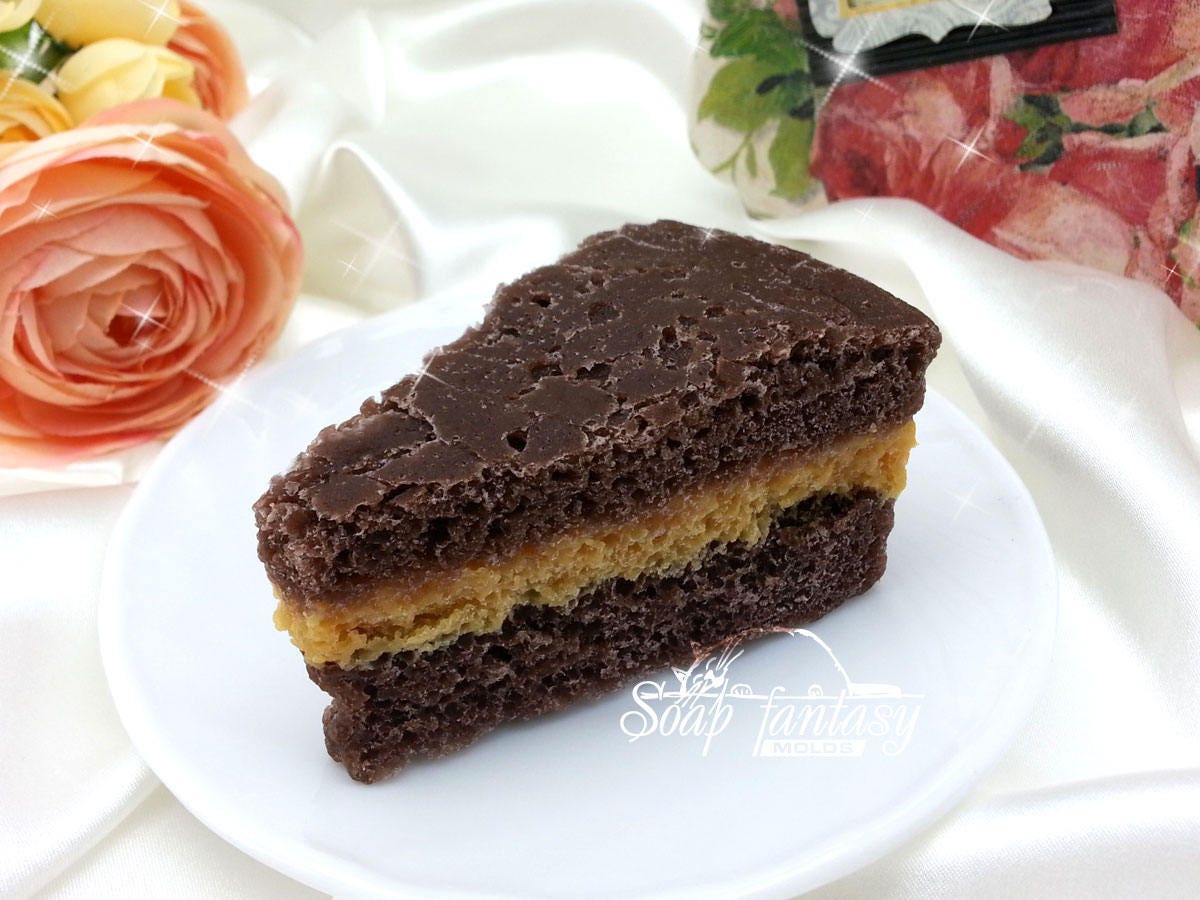 Cake (triangle) silicone mold (mould) for soap making and candle making