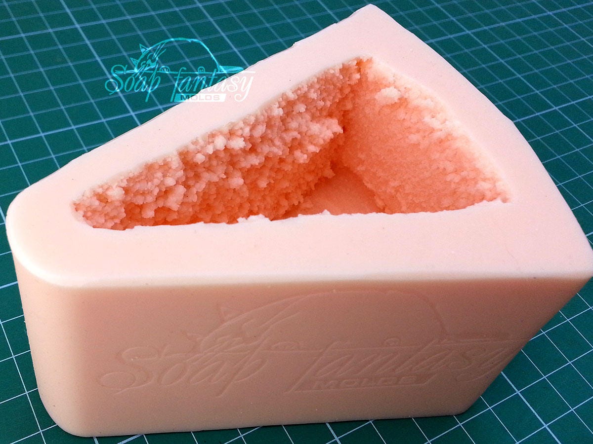 Cake (triangle) silicone mold (mould) for soap making and candle making