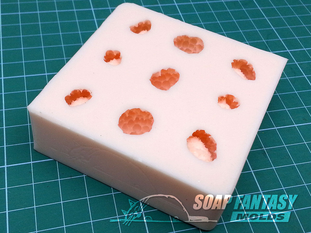 Raspberries silicone mold for soap making